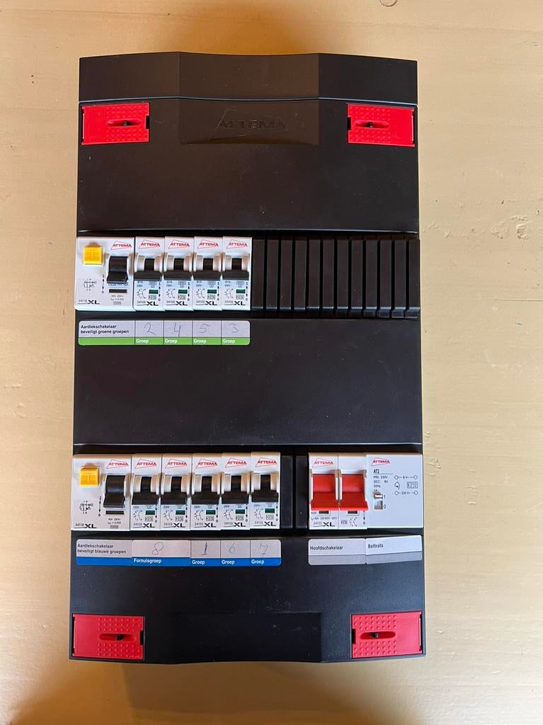 Gebruikte attema groepenkast 1-fase. 9 automaten, 2 aardlek, Ophalen, Zo goed als nieuw, Overige typen