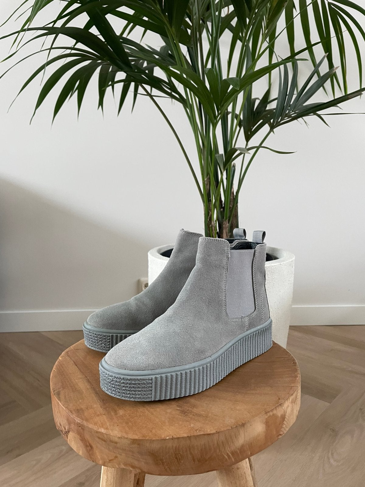 Stoere Leren Boots!, Verzenden, Zo goed als nieuw, Grijs