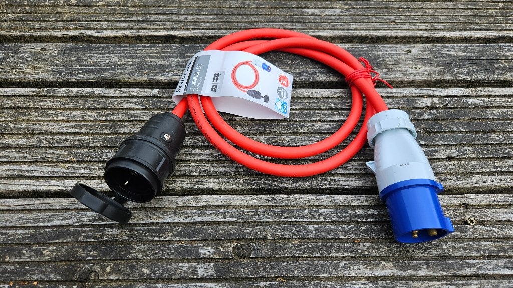 Verloopkabel Schuko contrastekker naar CEE stekker, Caravans en Kamperen, Kampeeraccessoires, Nieuw, Ophalen of Verzenden