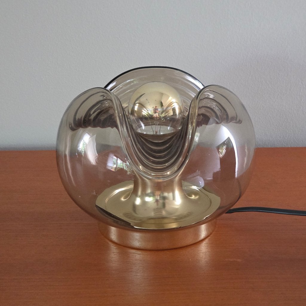 Ø 22 cm, vintage Space Age tafellamp Peill & Putzler “Wave”, Ophalen of Verzenden