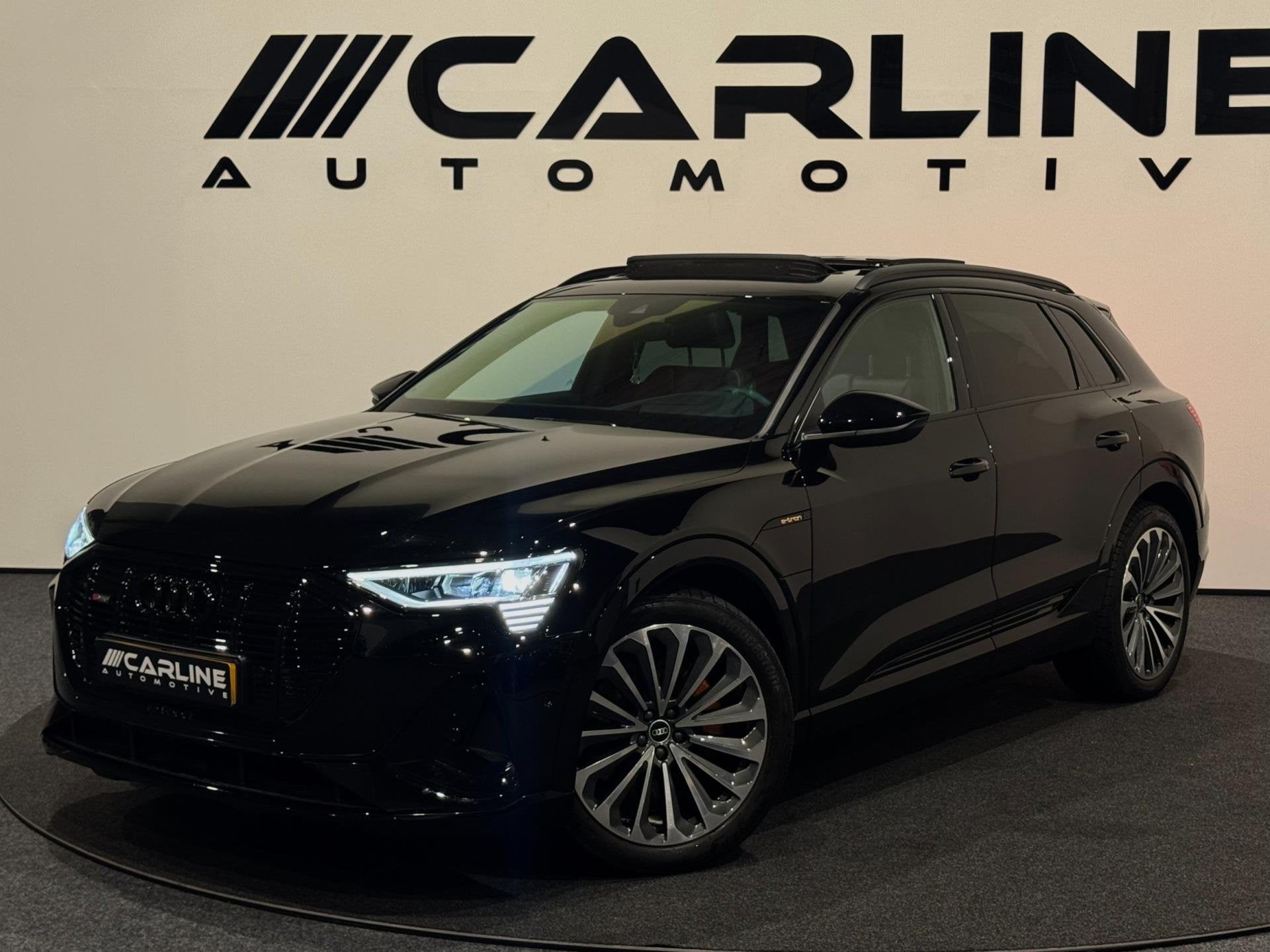 Audi E-tron 50 quattro edition 71 kWh 3XS-LINE PANORAMA VIRT, Auto's, Dealer onderhouden, Zwart, 71 kWh, Zwart