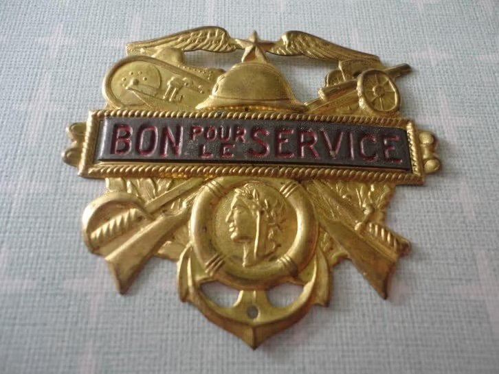 Franse broche/speld, militair conscriptie-insigne, Verzenden, Overige soorten, Overige gebieden, Embleem of Badge