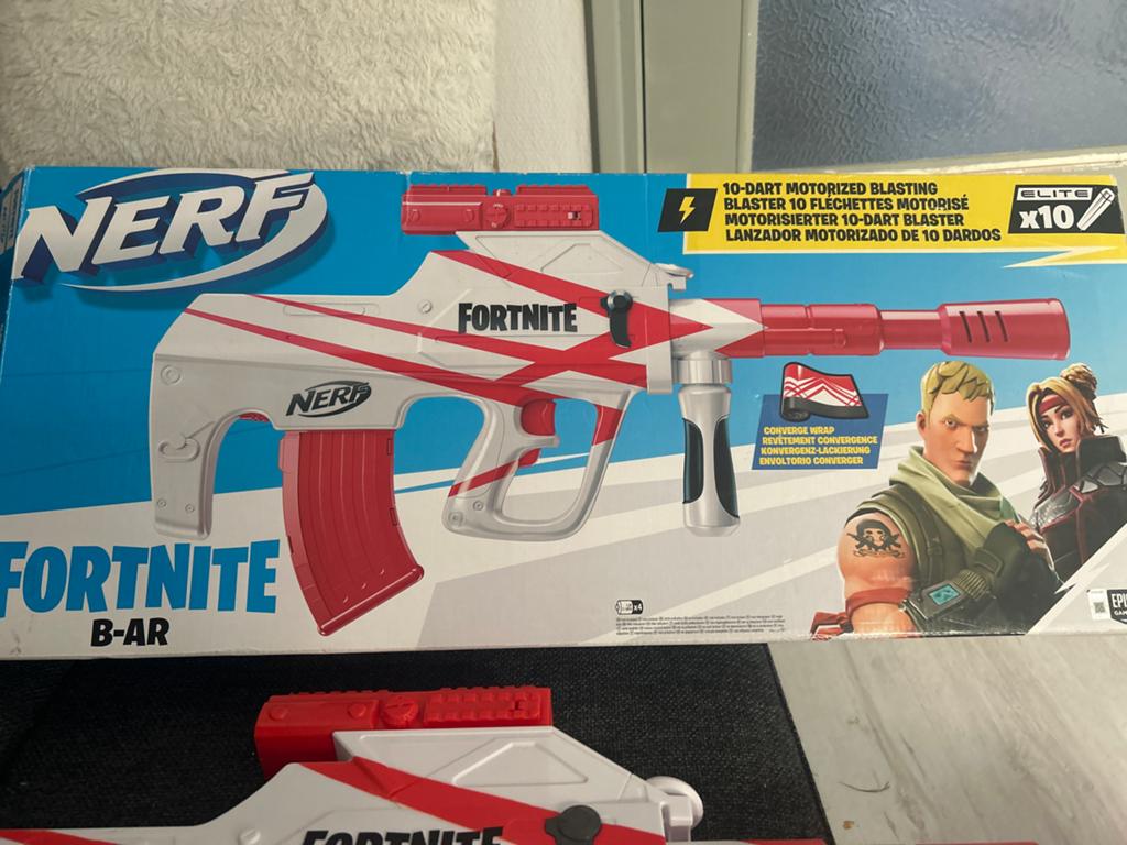 Nerf Fortnite B-AR Blaster met 10 Darts, Ophalen of Verzenden, Zo goed als nieuw, Jongen of Meisje