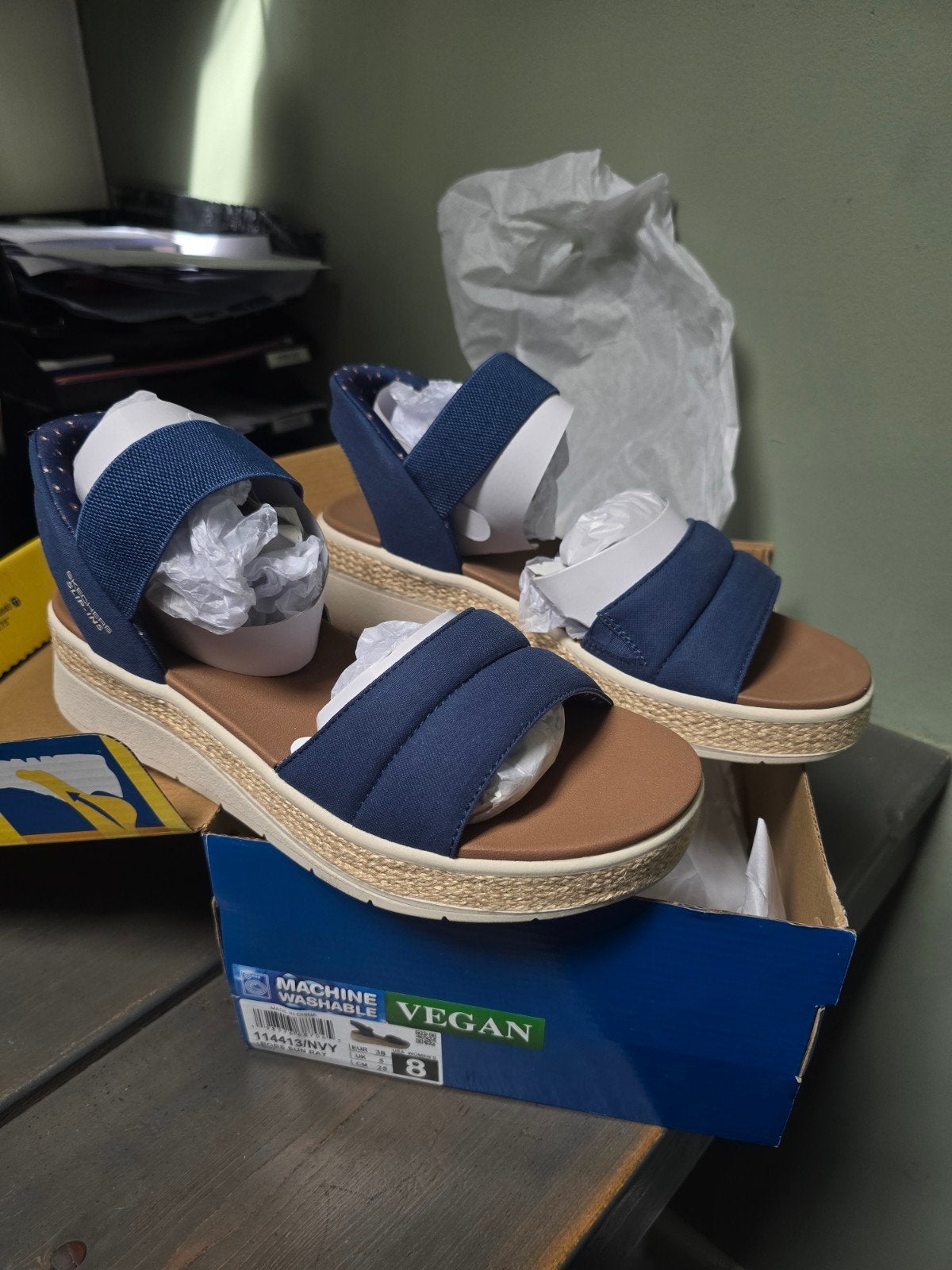 Skechers Bob's blauwe sandalen maat 38, Ophalen of Verzenden