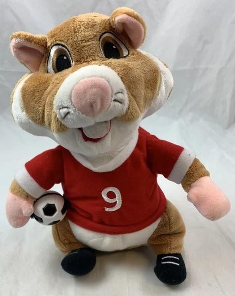 Albert Heijn AH Hamster Knuffel Voetballer Rood nr 9 Knuffel