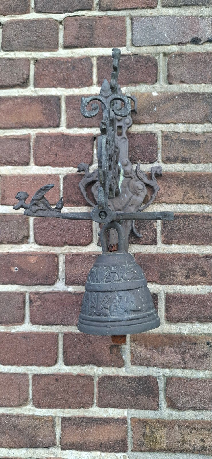 Antieke gietijzeren deurbel - Klassieke stijl, Ophalen of Verzenden