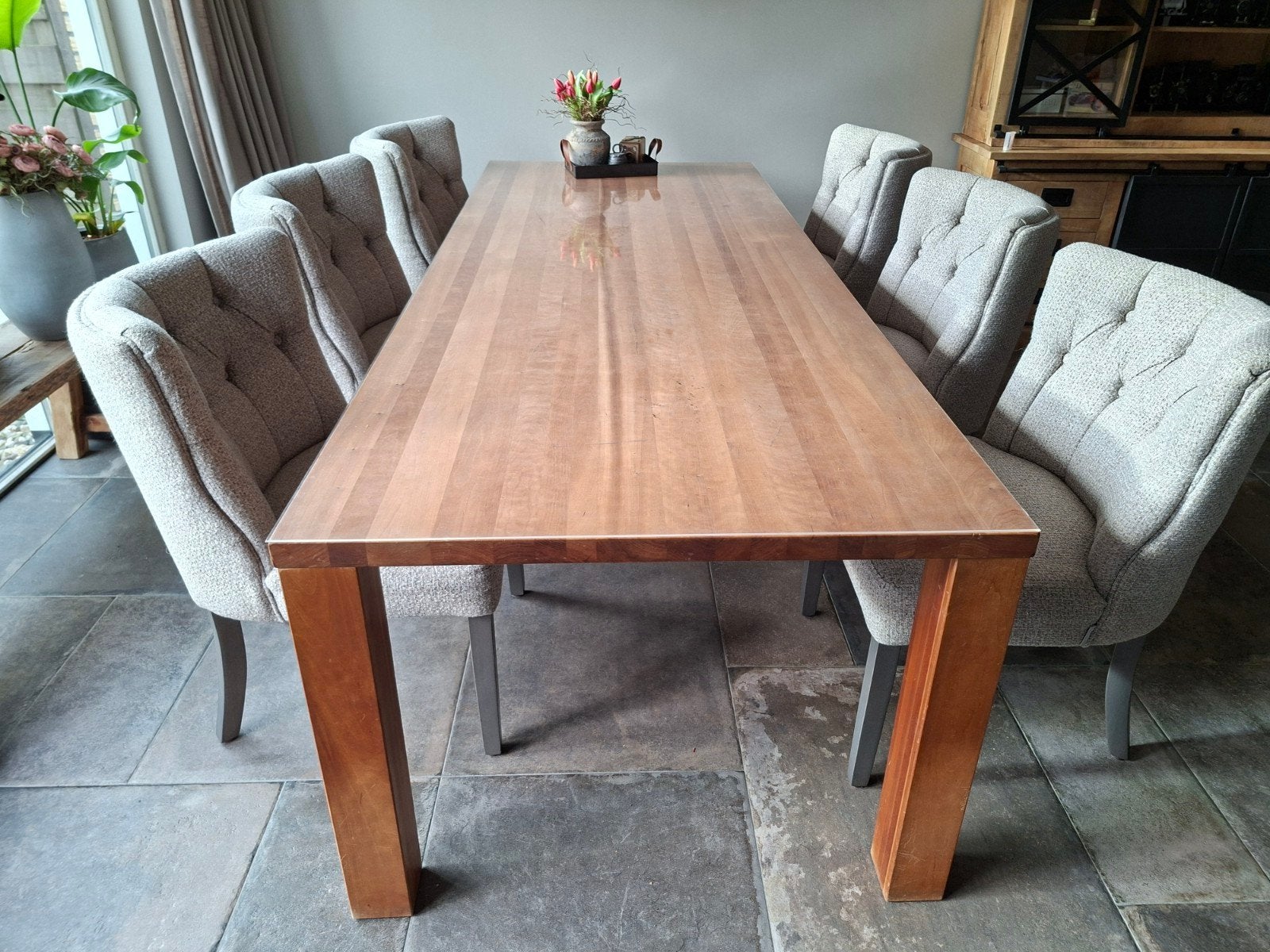 Design eettafel 260x100 Art of Living / Joop van Arnhem, Gebruikt, Design, 200 cm of meer, Vijf personen of meer