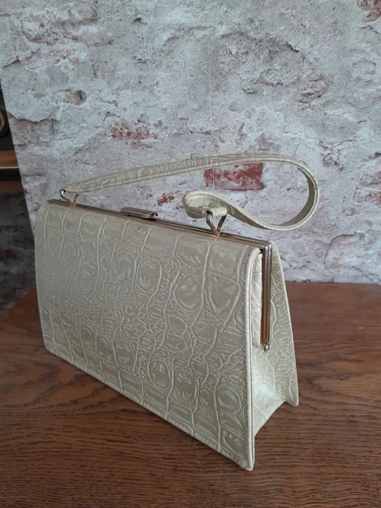 Vintage handtas, envelop tas,, Ophalen of Verzenden