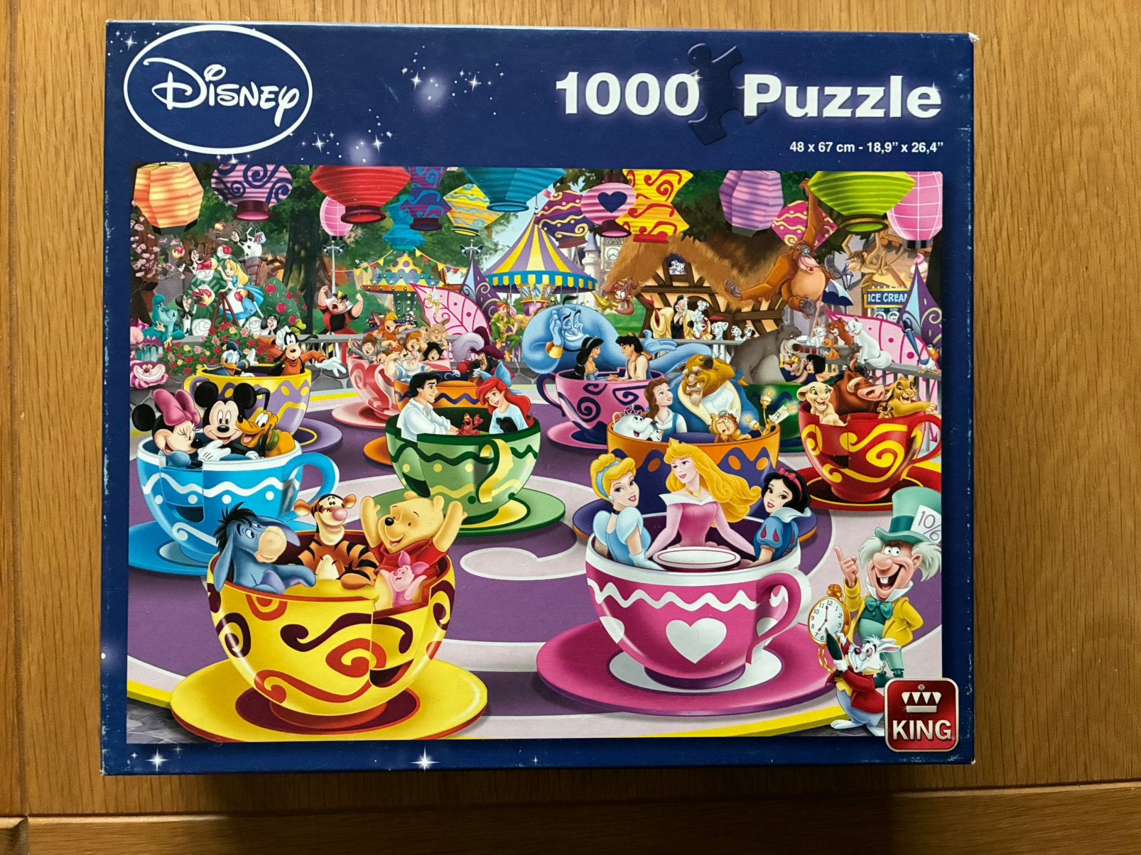 Disney puzzel theekopjes 1000 stukjes, Hobby en Vrije tijd, Ophalen of Verzenden, 500 t/m 1500 stukjes, Zo goed als nieuw, Legpuzzel