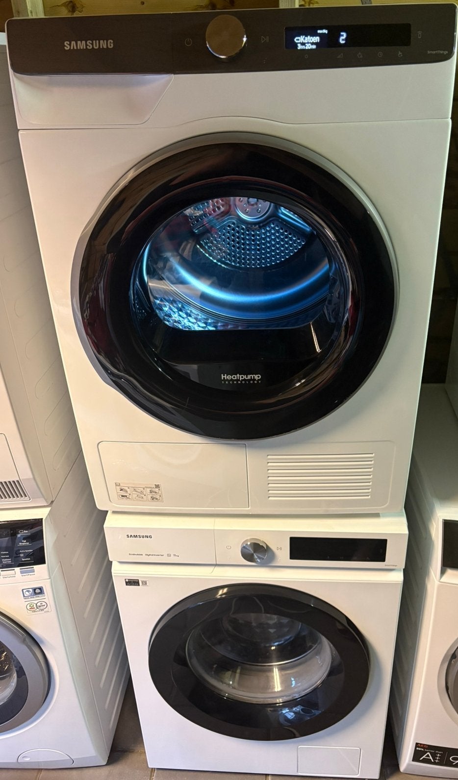 11KG Samsung wasmachine + warmtepompdroger A+++ 1 jaar oud, Witgoed en Apparatuur, Was-droogcombinaties, 8 tot 10 kg, Ophalen