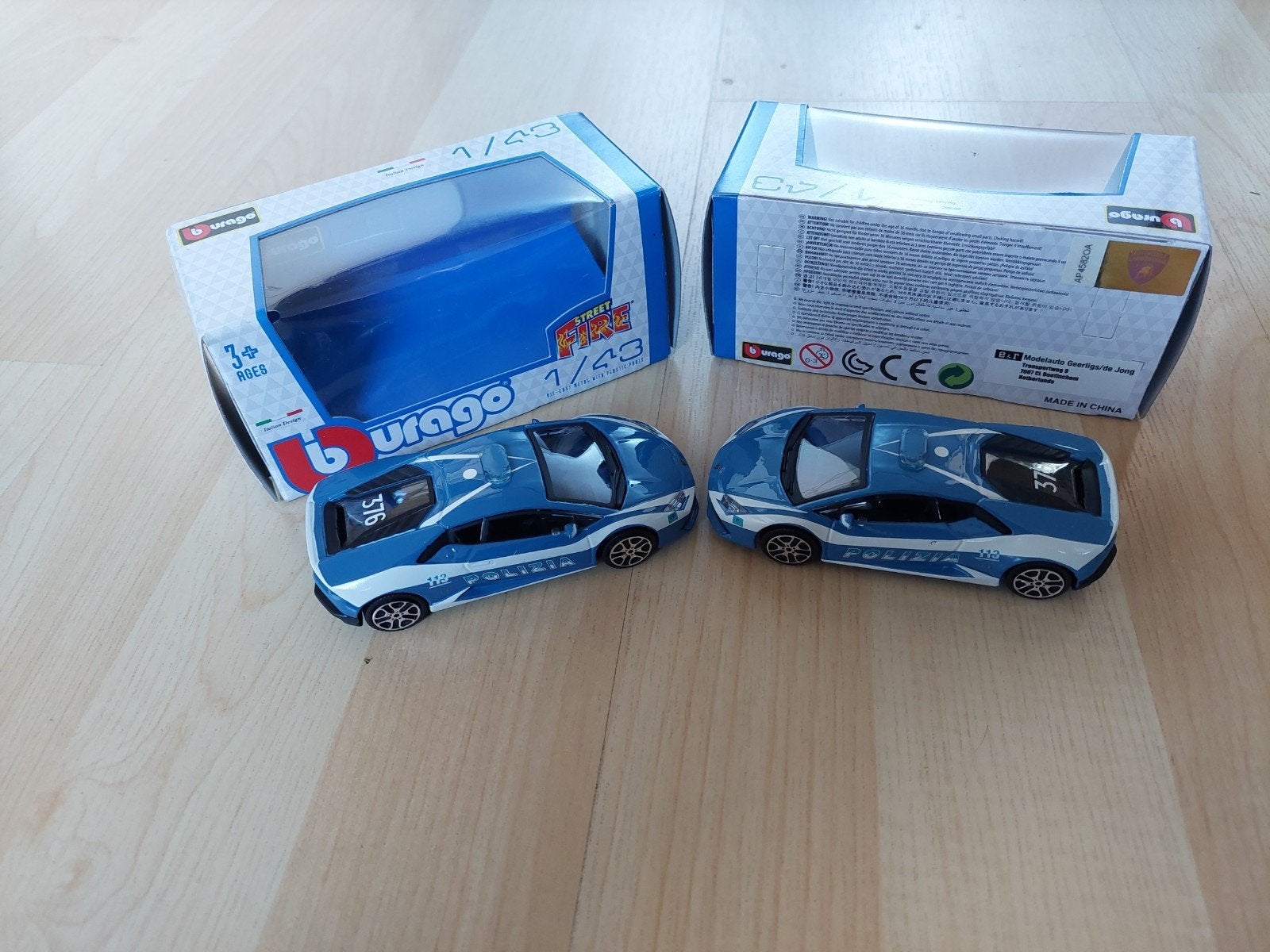 lamborghini huracan politieauto schaalmodel:1:43, Verzenden, Nieuw, Auto, Overige merken