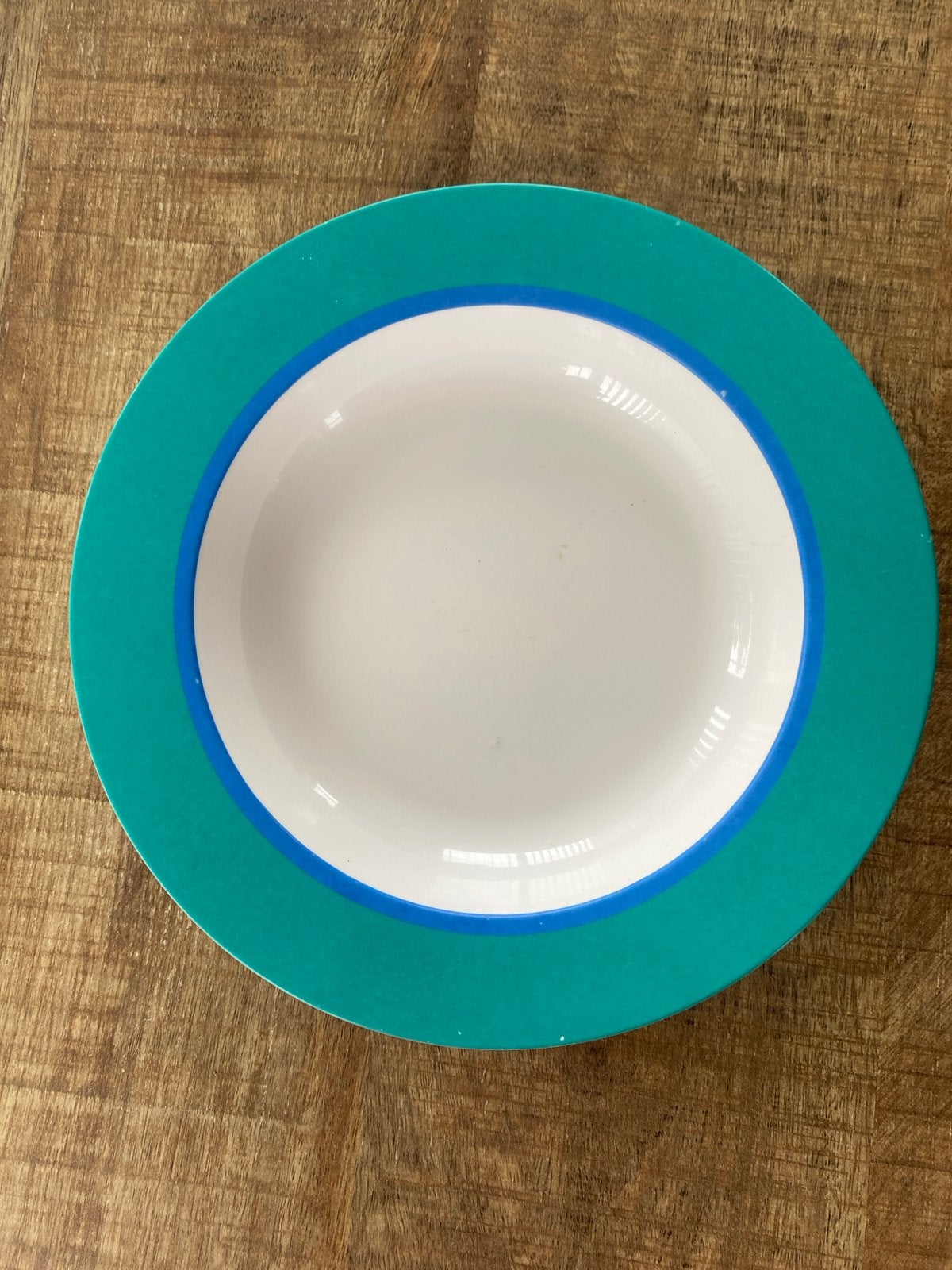 Mepal Rosti Melamine Bord - Turquoise/Wit, Kunststof, Gebruikt, Mepal, Ophalen of Verzenden