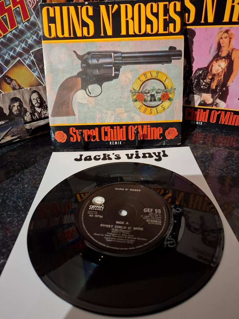 Guns N' Roses - Sweet Child O' Mine (Remix) 7" Vinyl 1989, Ophalen of Verzenden, Zo goed als nieuw, Overige formaten, Poprock