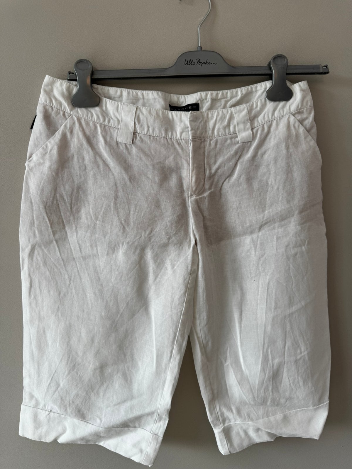 Linnen halflange broek, Kleding | Heren, Ophalen of Verzenden, Zo goed als nieuw, Beige