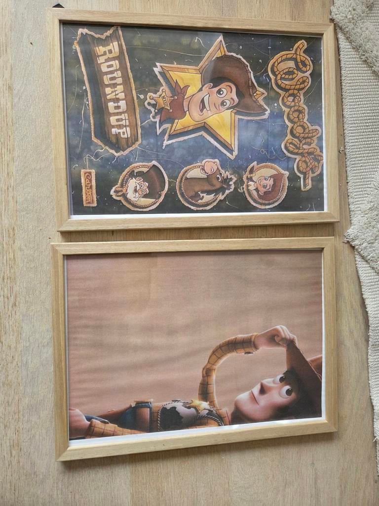 Disney Toy Story A4 Wanddecoratie Woody - Set van 2, Minder dan 50 cm, Gebruikt, Ophalen of Verzenden, Print