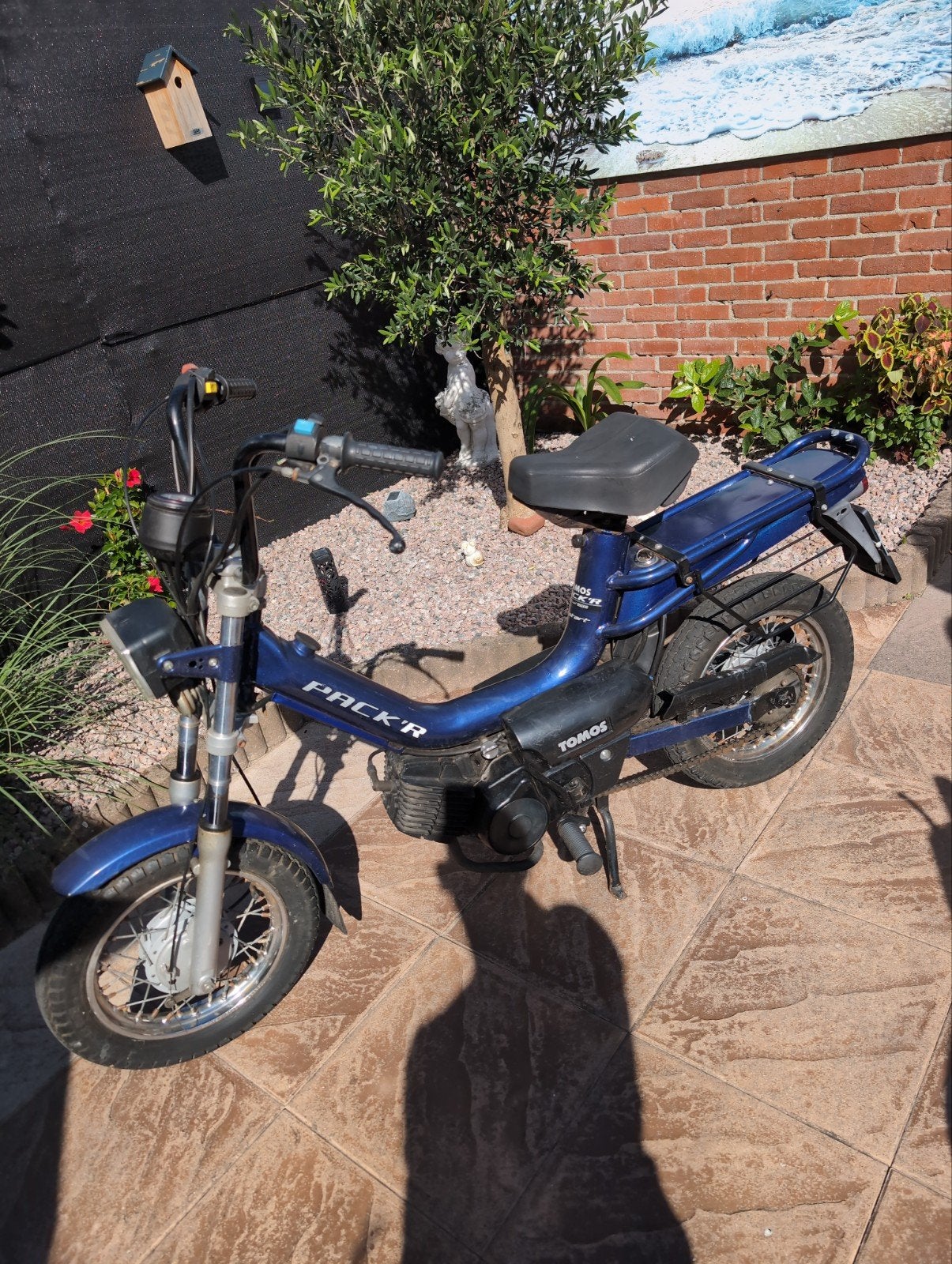 Tomos Pack'R Bromfiets - Blauw, Fietsen en Brommers, Brommers | Tomos, Ophalen, Gebruikt, Overige modellen, Maximaal 25 km/u