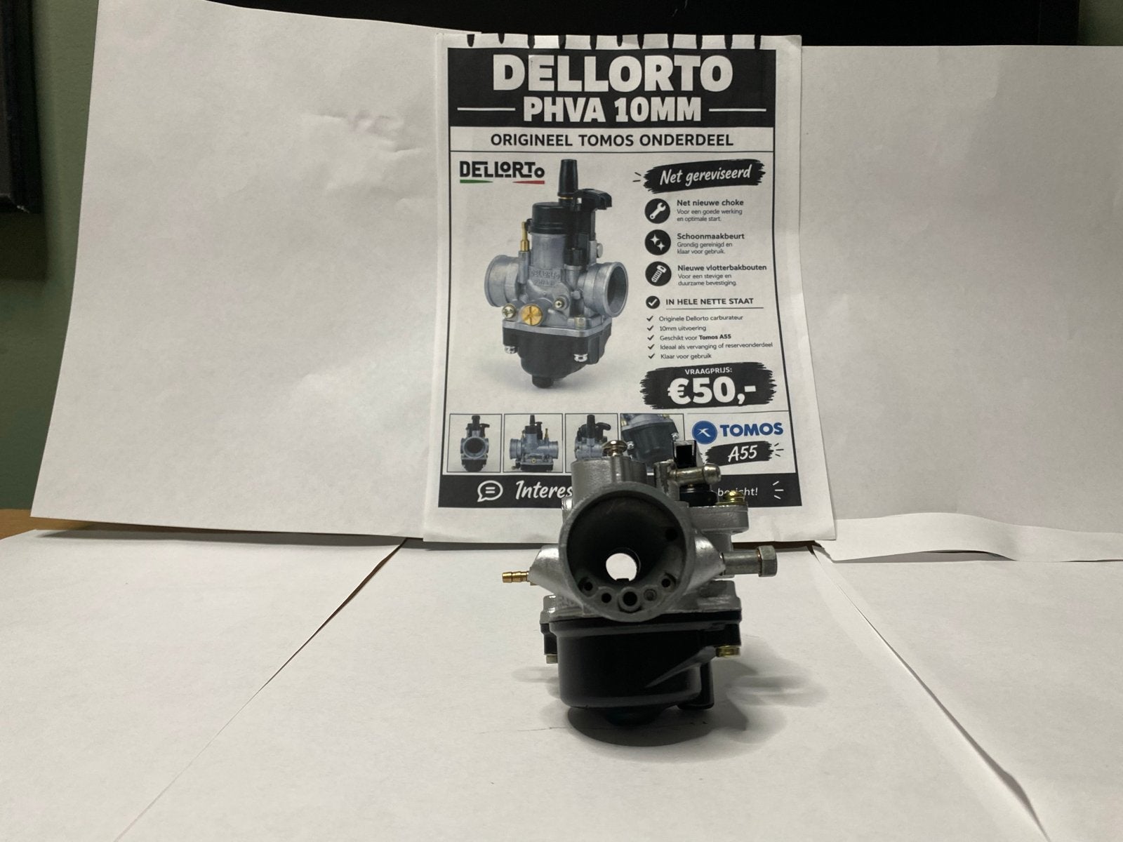 Dellorto PHVA 10mm Carburateur - Origineel Tomos Onderdeel, Ophalen, Gebruikt, Carburateur