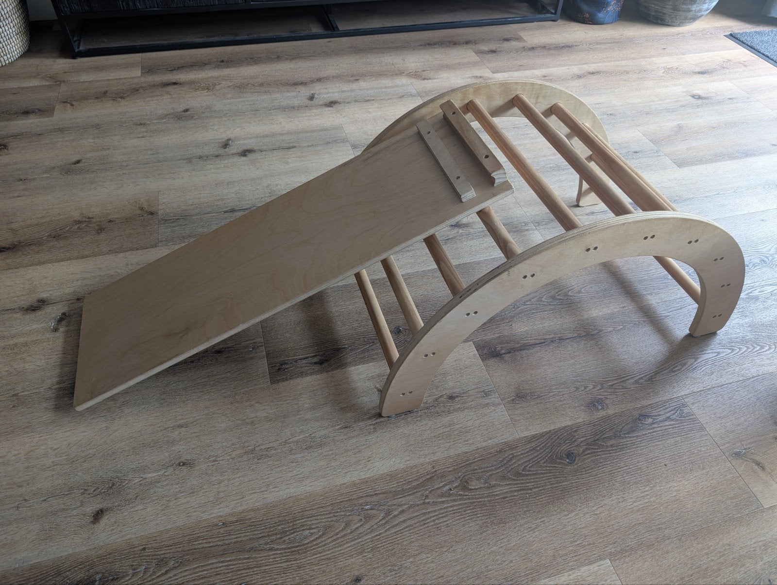 Houten Speelboog met Glijbaan, Ophalen