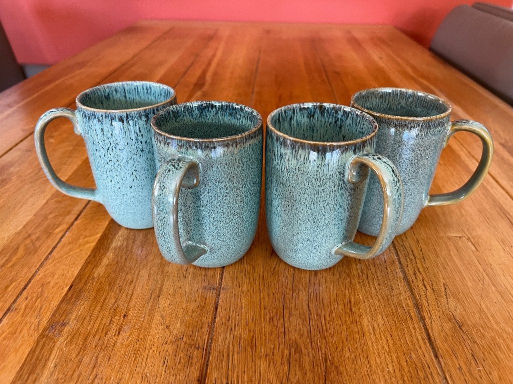 4 nieuwe Dille en Kamille bekers, 12 cm hoog, 8 cm doorsnede, Overige merken, Verzenden, Nieuw, Mok