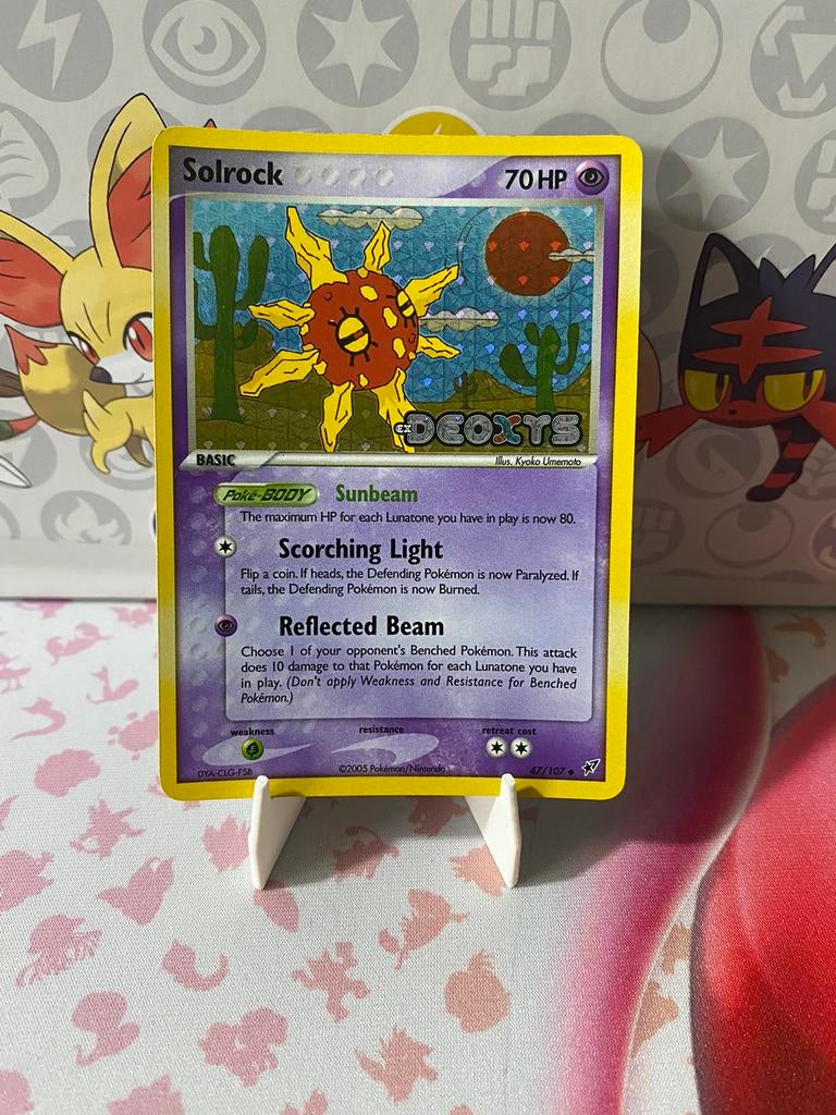 POKEMON SOLROCK REVERSE STAMPED DX 47 NEAR MINT, Verzenden, Zo goed als nieuw