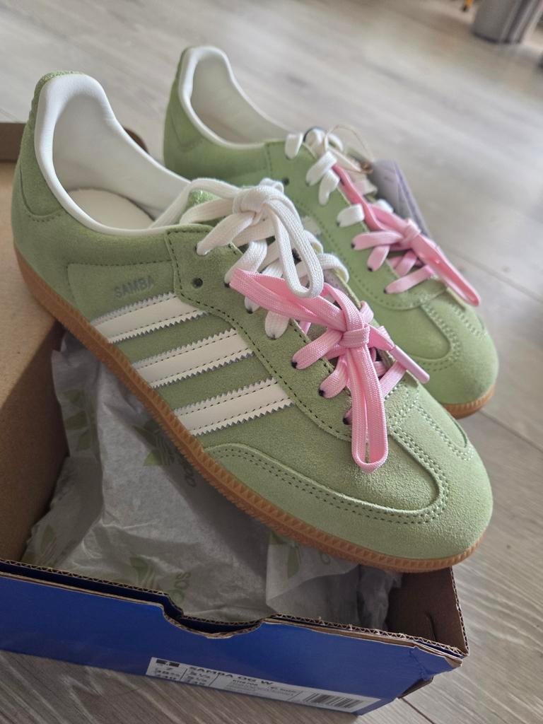Adidas Samba x Molly Mae matcha maat 38⅔, Kleding | Dames, Schoenen, Verzenden, Nieuw, Sneakers of Gympen