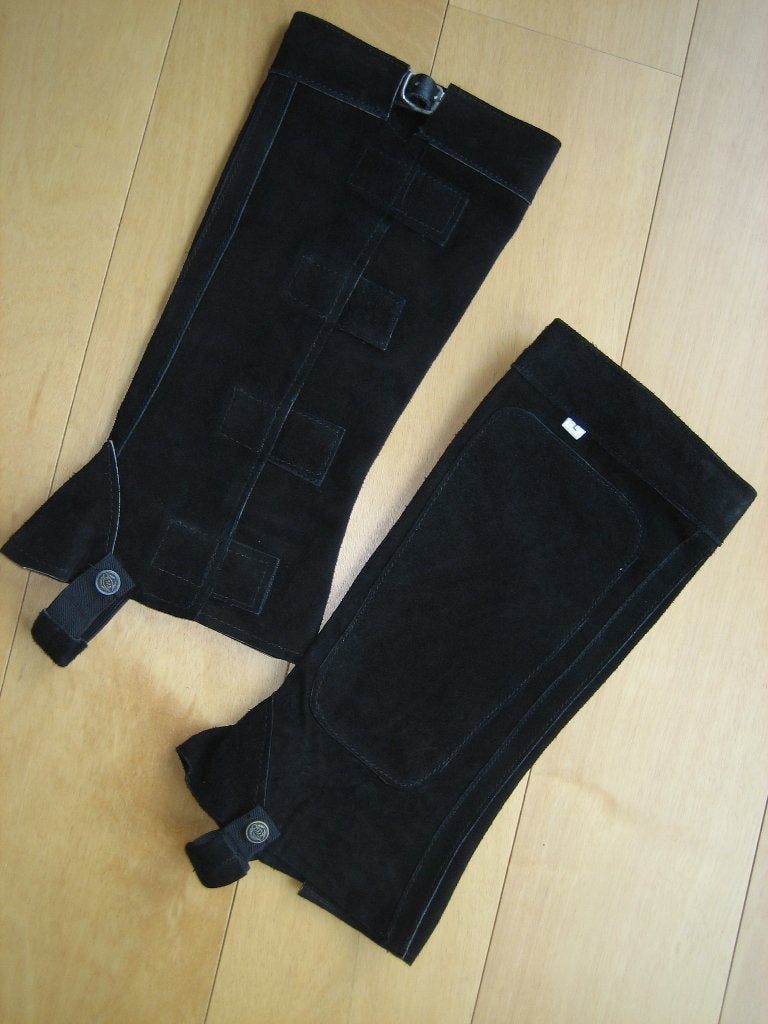 Nieuw! Suede gamaschen paardensport DMS maat L Snazzeys, Zwart, DMS, Nieuw, Ophalen of Verzenden