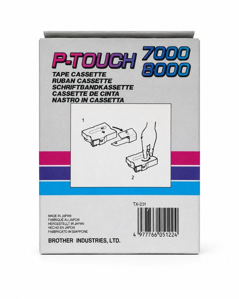 Brother P-Touch TX-231 Tape Cassette 12 mm – 15 Meter, ., Nieuw, Ophalen of Verzenden, .