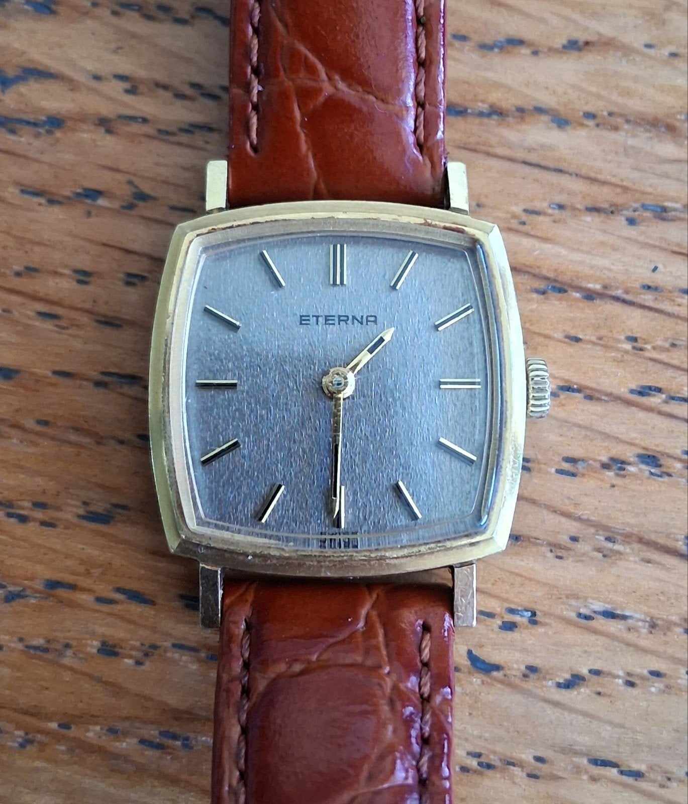 Gouden 585 vintage jaren 70 ETERNA horloge. Swiss made., Ophalen of Verzenden, Goud