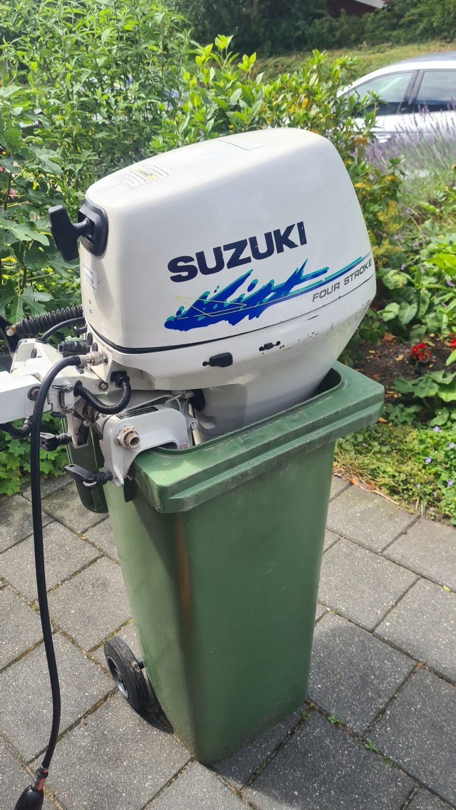 9.9pk Suzuki takt kortstaart nette motor loopt en koelt goed, Ophalen, Gebruikt, Benzine, 5 tot 10 pk