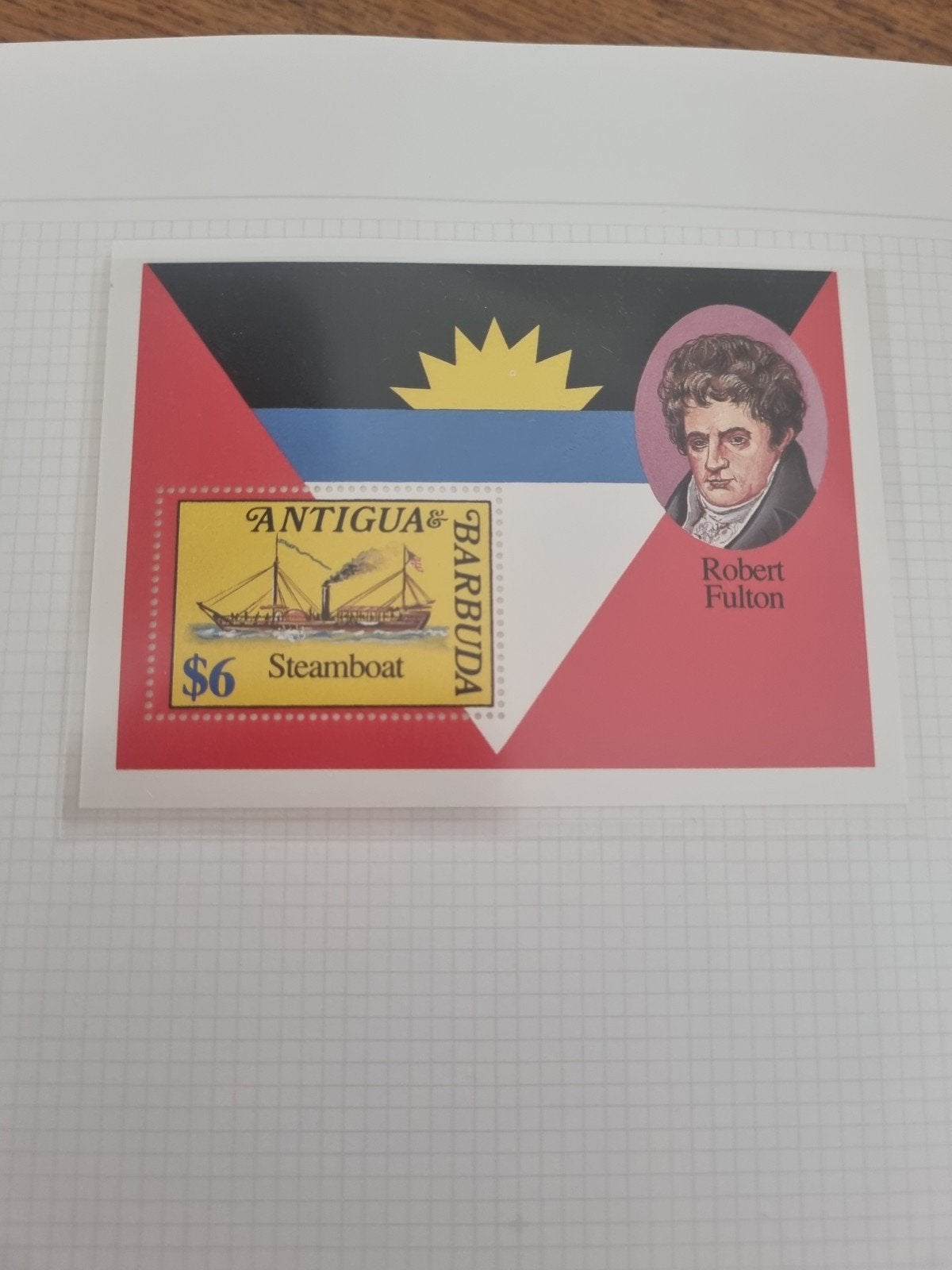 Postzegels Antigua & Barbuda: Robert Fulton & Dinosauriërs, Ophalen of Verzenden