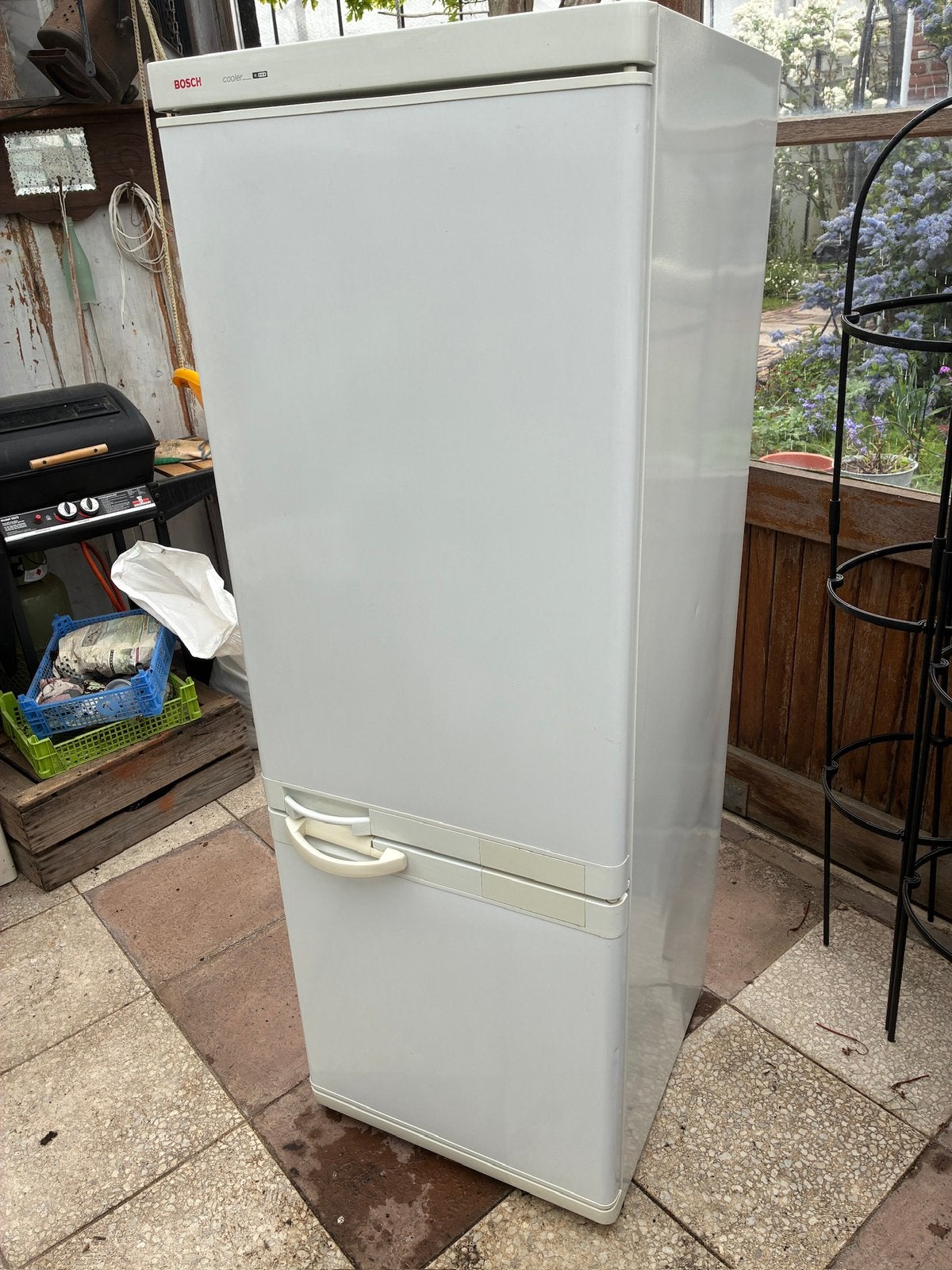 Bosch koel-/vrieskast voor schuur/garage, Ophalen, Gebruikt, 200 liter of meer, Met aparte vriezer