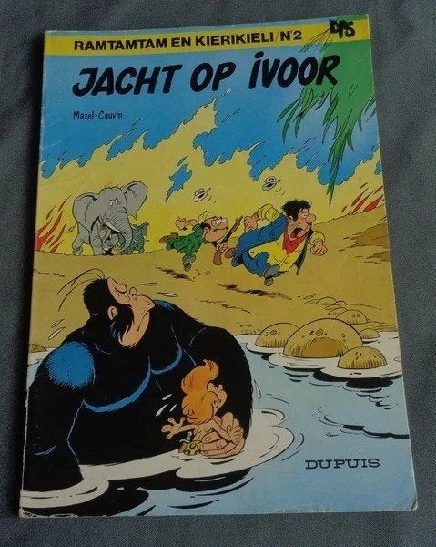 Ramtamtam en Kierikieli 2 jacht op ivoor 1980 Dupuis, Gelezen, Verzenden, Willy Vandersteen, Eén stripboek