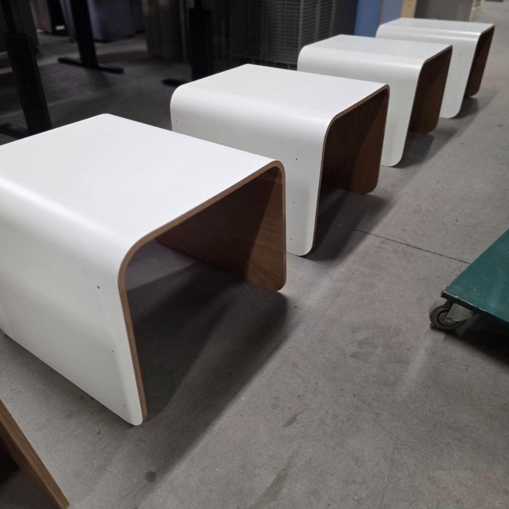 houten console houten kruk bank tafel van multiplex, Ophalen, Gebruikt, Hout