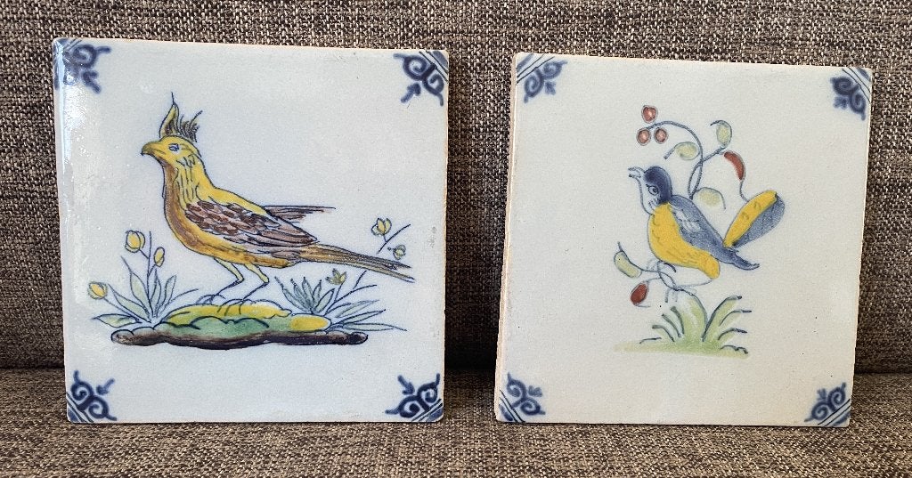 Makkum spijkertegels vogel - 2 stuks, Ophalen