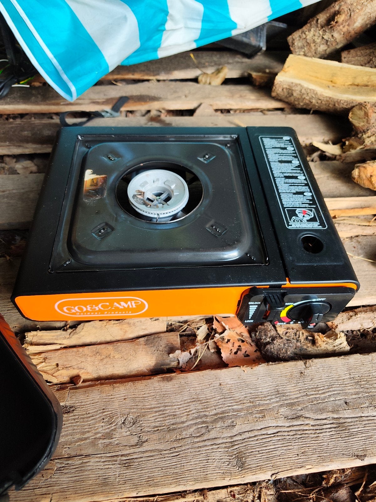 Go&Camp draagbaar gasfornuis met koffer, Ophalen of Verzenden, Zo goed als nieuw