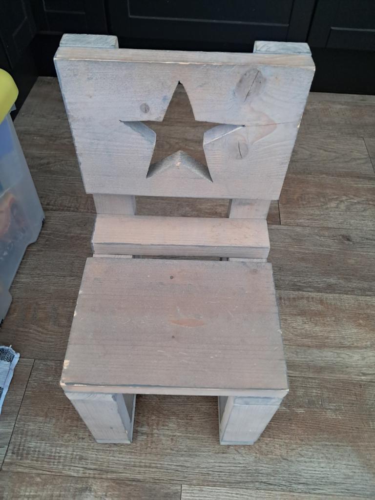 Steigerhouten kinderstoeltje, Ophalen, Gebruikt, Stoel(en)