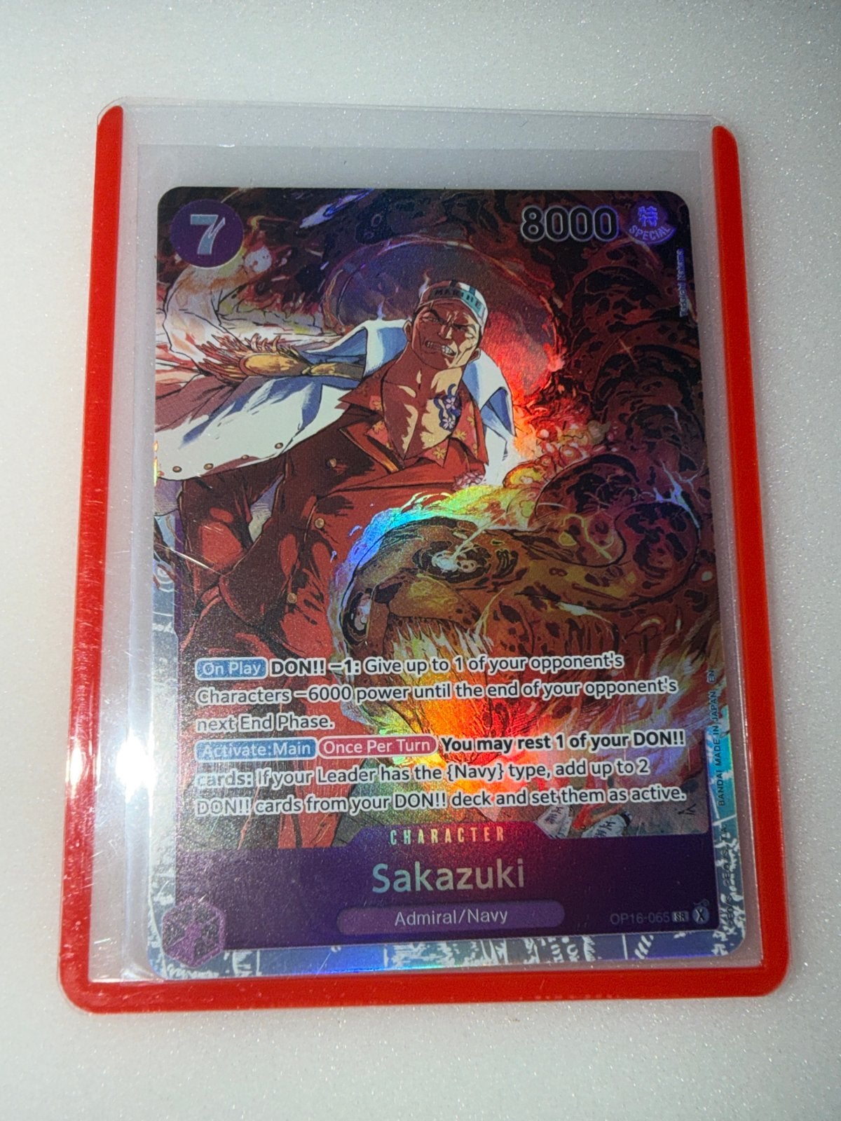 One Piece Card Game Sakazuki OP05-068 SEC Parallel, Verzamelen, Sportartikelen en Voetbal, Ophalen of Verzenden, Zo goed als nieuw