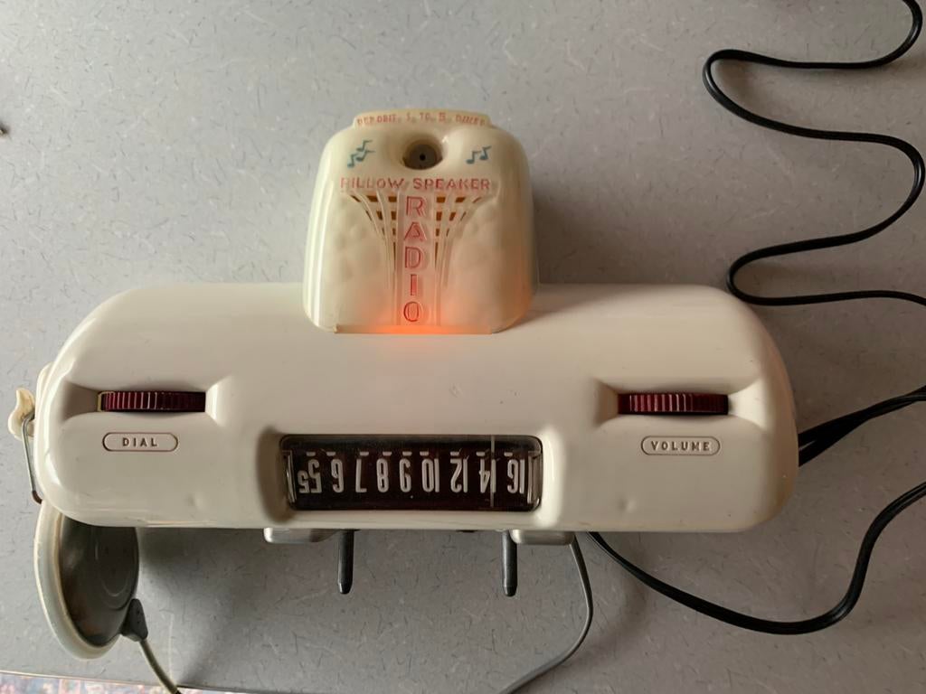 DALBERG AM BEDRADIO PILLOW SPEAKER 1952 USA, Ophalen, Gebruikt, Overige typen