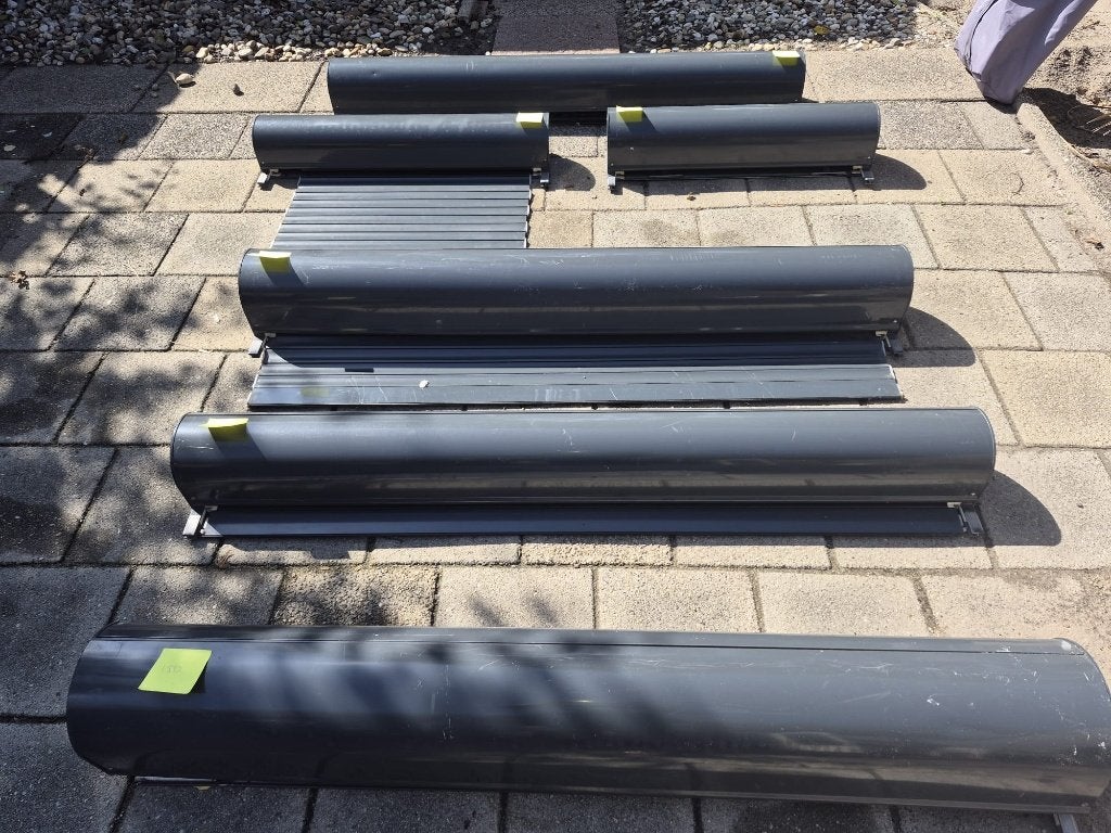 diverse rolluiken  (compleet huis), Doe-het-zelf en Verbouw, Rolluiken, Ophalen, Minder dan 100 cm, Zo goed als nieuw, Minder dan 100 cm