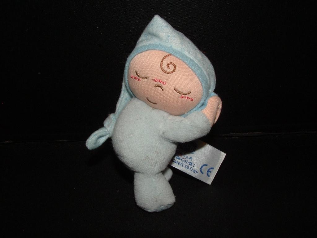 CHICCO POPJE GLADDE STOF HUIDSKLEUR MET BLAUW VELOU, Kinderen en Baby's, Speelgoed | Knuffels en Pluche, Verzenden, Nieuw, Overige typen
