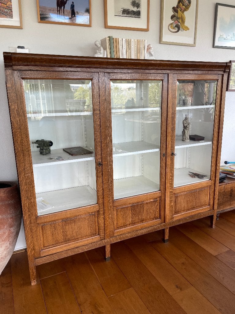 Vitrinekast met geslepen glas, Ophalen, Gebruikt, 50 tot 100 cm, Glas