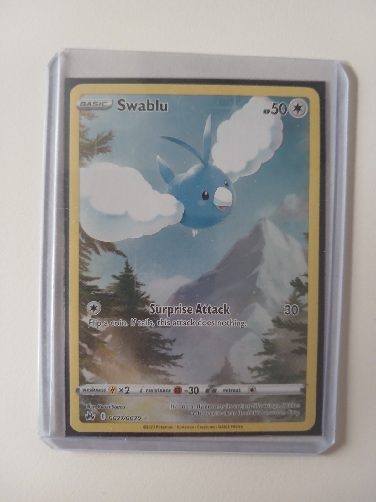 Pokémon Kaart Swablu GG27/GG70 - Zo goed als nieuw, Ophalen of Verzenden, Zo goed als nieuw, Losse kaart