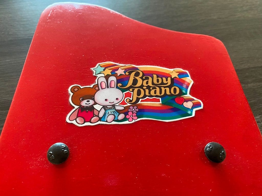 Vintage babypiano – rood, werkt goed, Ophalen of Verzenden, Gebruikt, Overige typen