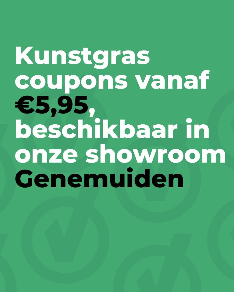 Kunstgras coupons vanaf €5,95 direct beschikbaar Op=Op, Tuin en Terras, Gras en Kunstgras, Ophalen, Nieuw, 20 m² of meer, Kunstgras