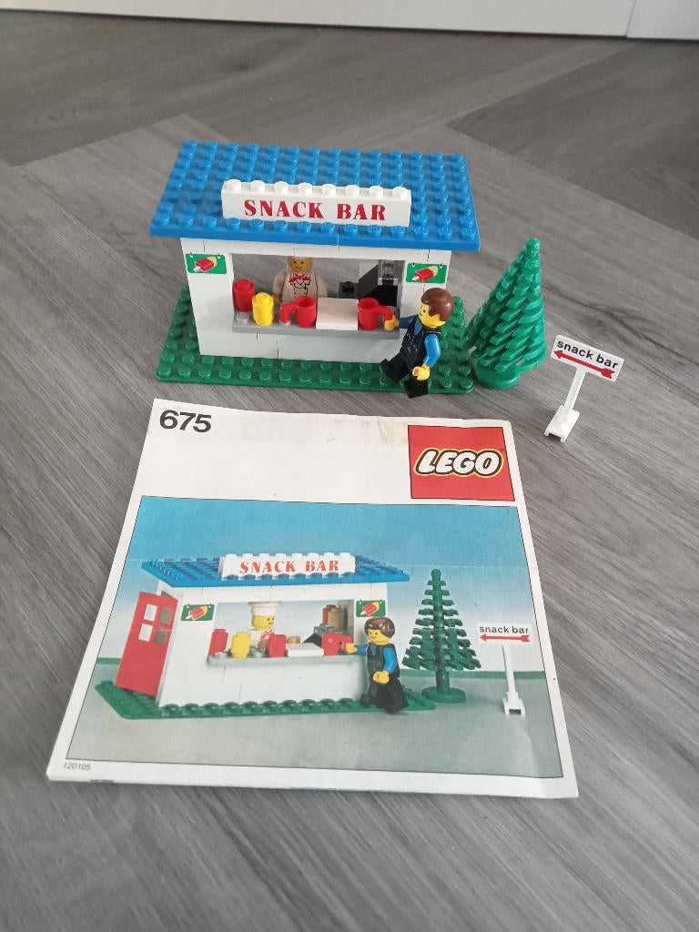 Lego Town Classic Town Food & Drink 675 Snack Bar, Kinderen en Baby's, Speelgoed | Duplo en Lego, Zo goed als nieuw, Lego, Complete set