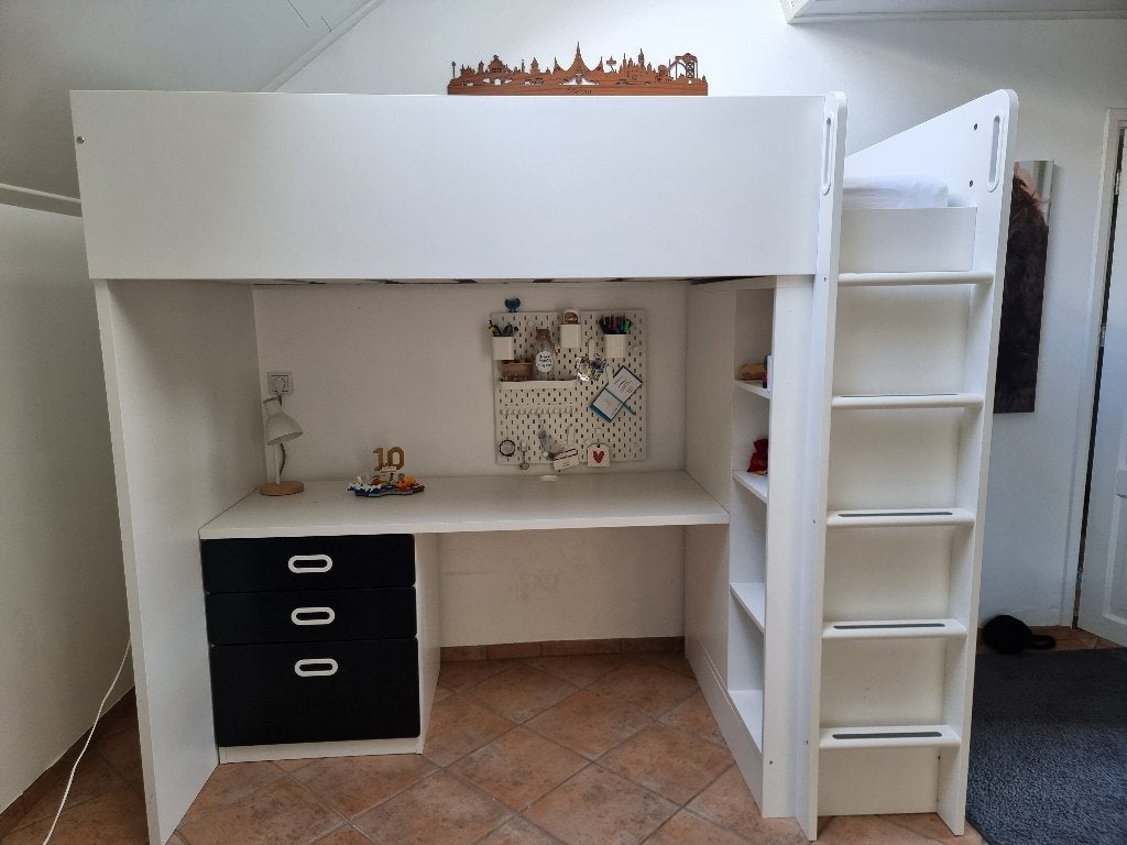 Ikea SMASTAD hoogslaper met bureau en kast, Ophalen, Gebruikt, Hoogslaper, Eenpersoons