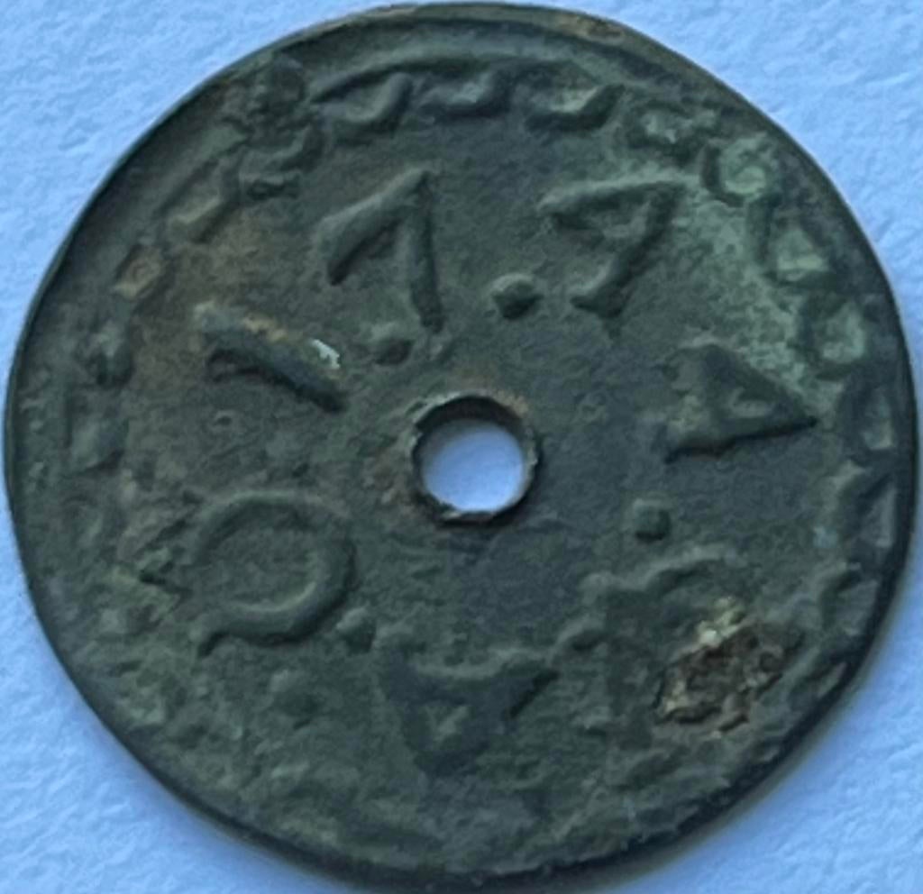 VOC Batavia tinnen pitje 1744 uiterst zeldzaam!, Postzegels en Munten, Munten | Nederland, Ophalen of Verzenden, Vóór koninkrijk