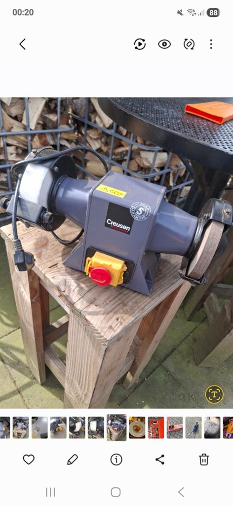 creusen Slijpmachine ds 8150 ts met amarilsteen!!!, Doe-het-zelf en Verbouw, Ophalen, Minder dan 700 watt, Werkbankslijpmachine