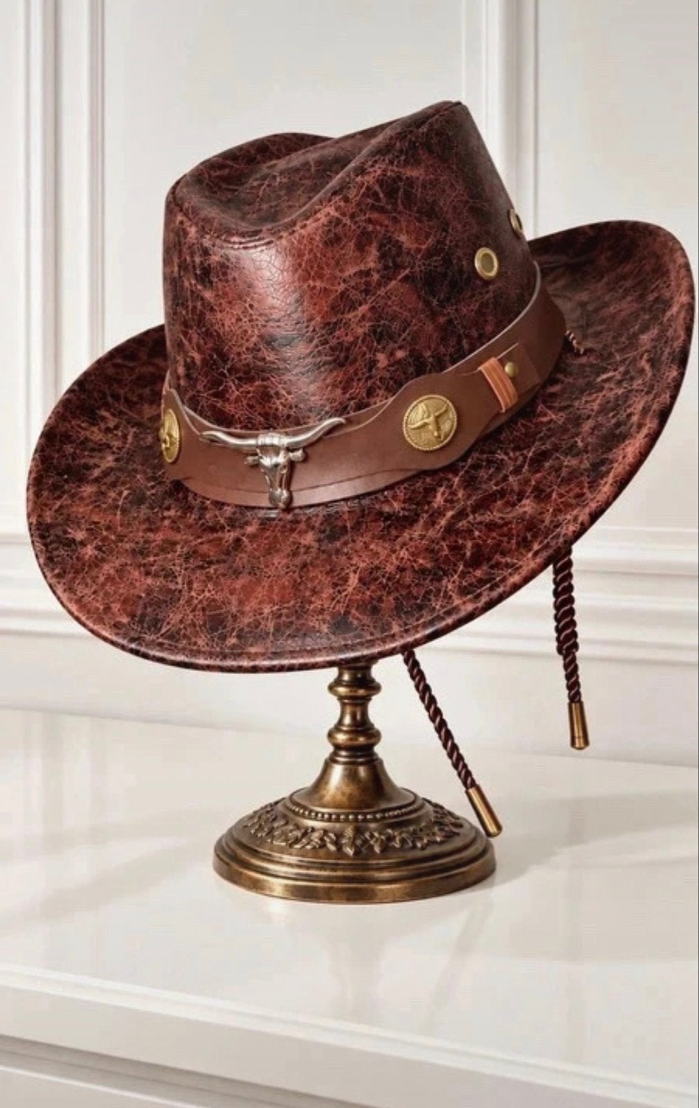 Handgemaakte Cowboy Hoed - Nieuw uit Italiaanse Boetiek, Ophalen of Verzenden, Nieuw, One size fits all, Hoed
