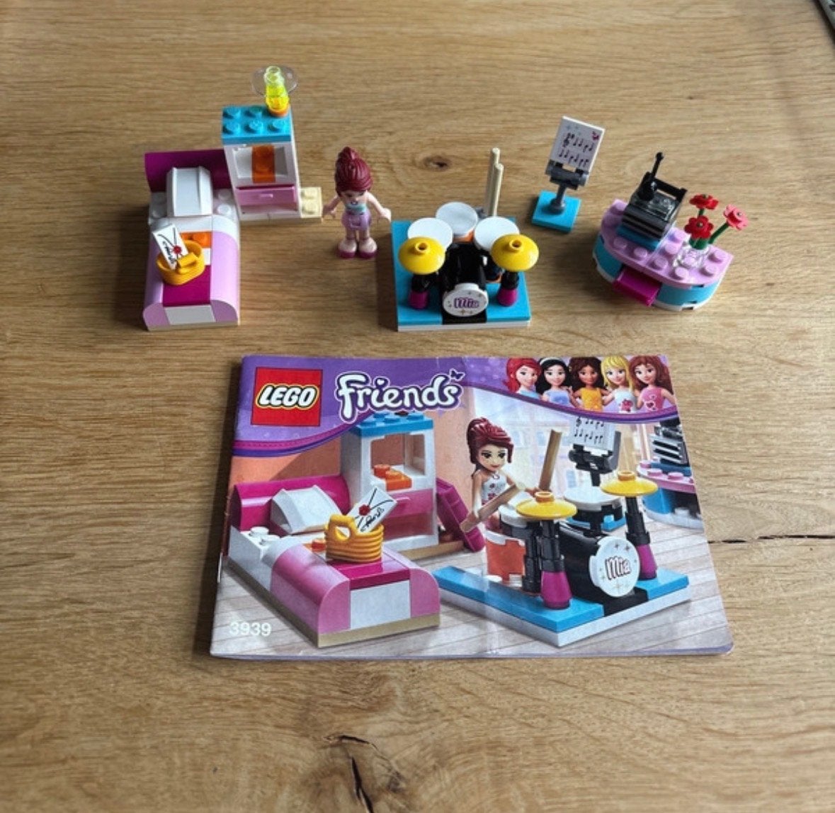 LEGO Friends Mia's Slaapkamer (3939) met handleiding, Lego, Friends, Ophalen of Verzenden, Zo goed als nieuw
